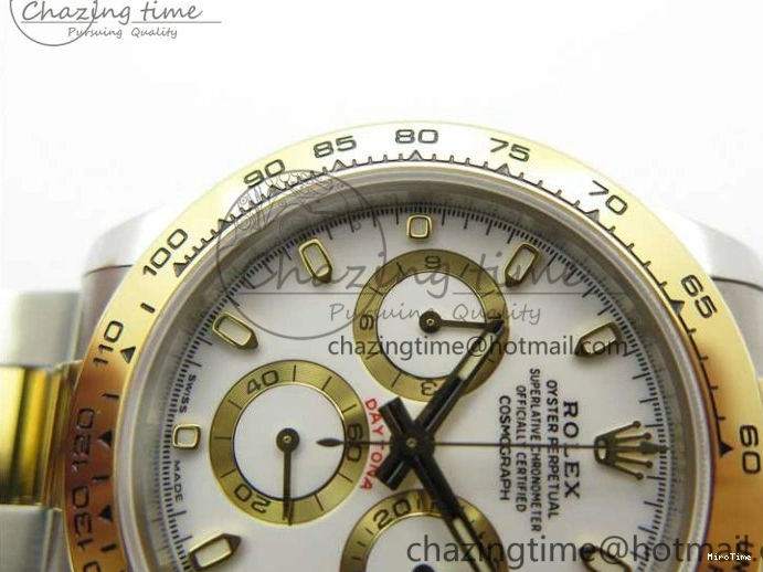 MiroTime 0420 Daytona 116503 SS YG Noob 1:1 Best Edition 904L SS Case and Bracelet White Dial SA4130 V WellDesigned 3176